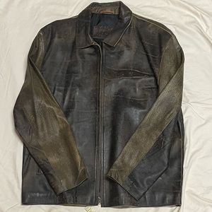 Rosleen lightweight large distressed look brown leather New with tags